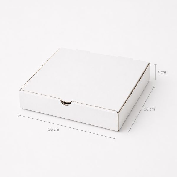 Caja Pizza Blanca 26×26 cm