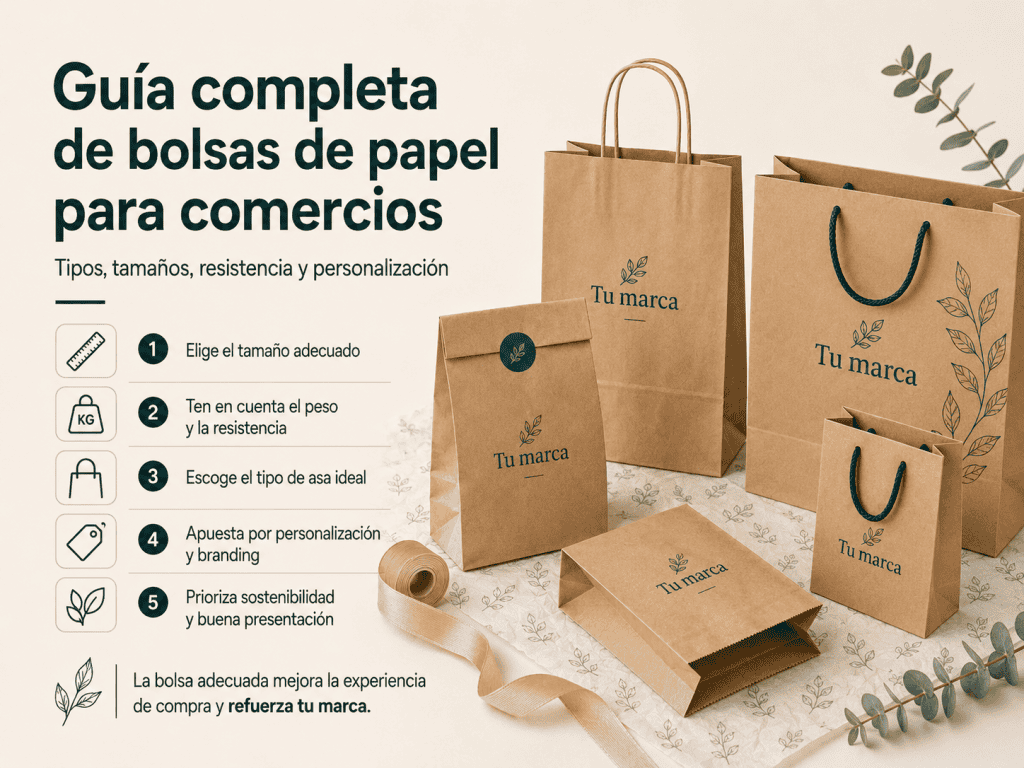 Guía completa de bolsas de papel para comercios