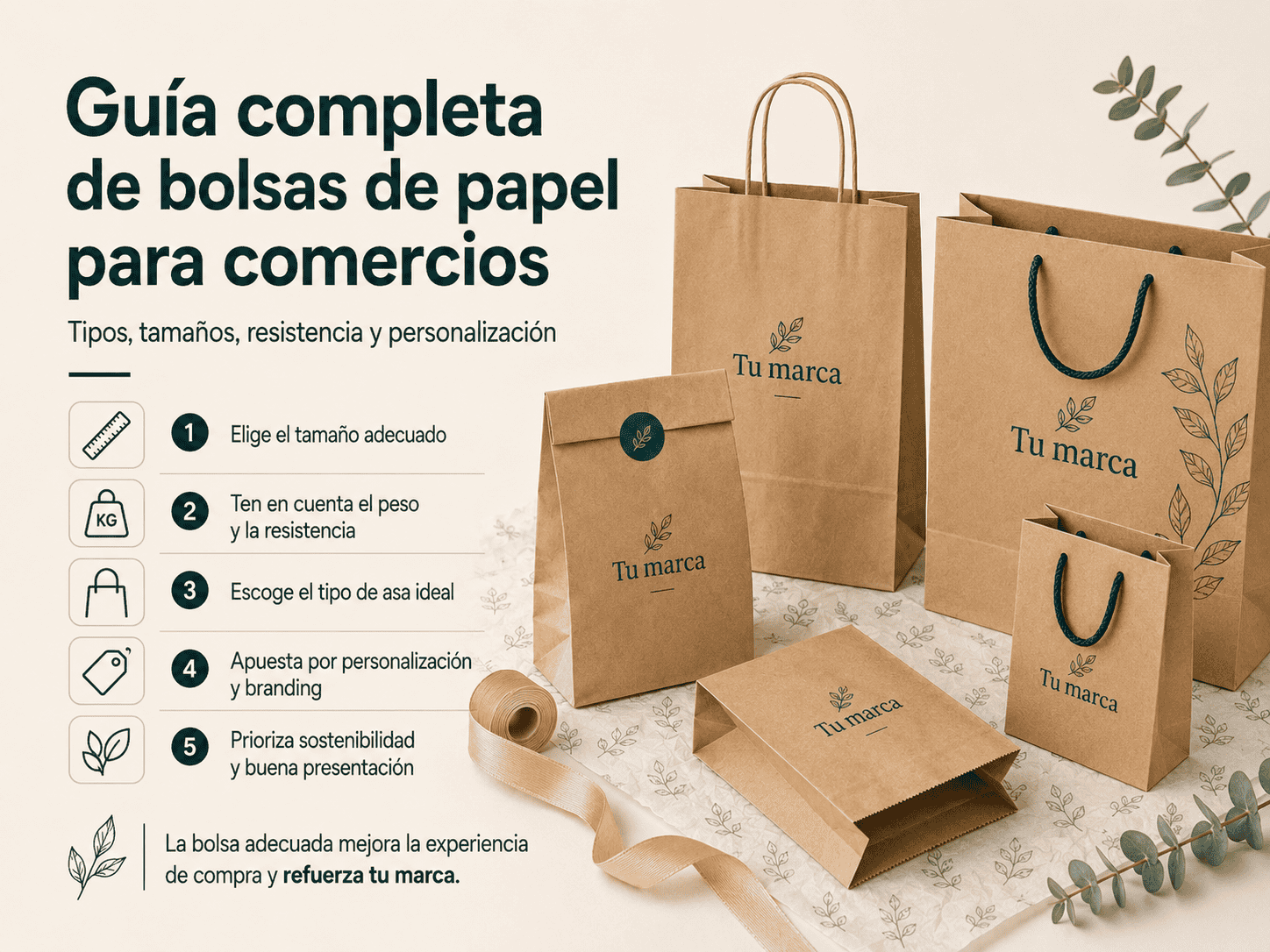 Guía completa de bolsas de papel para comercios