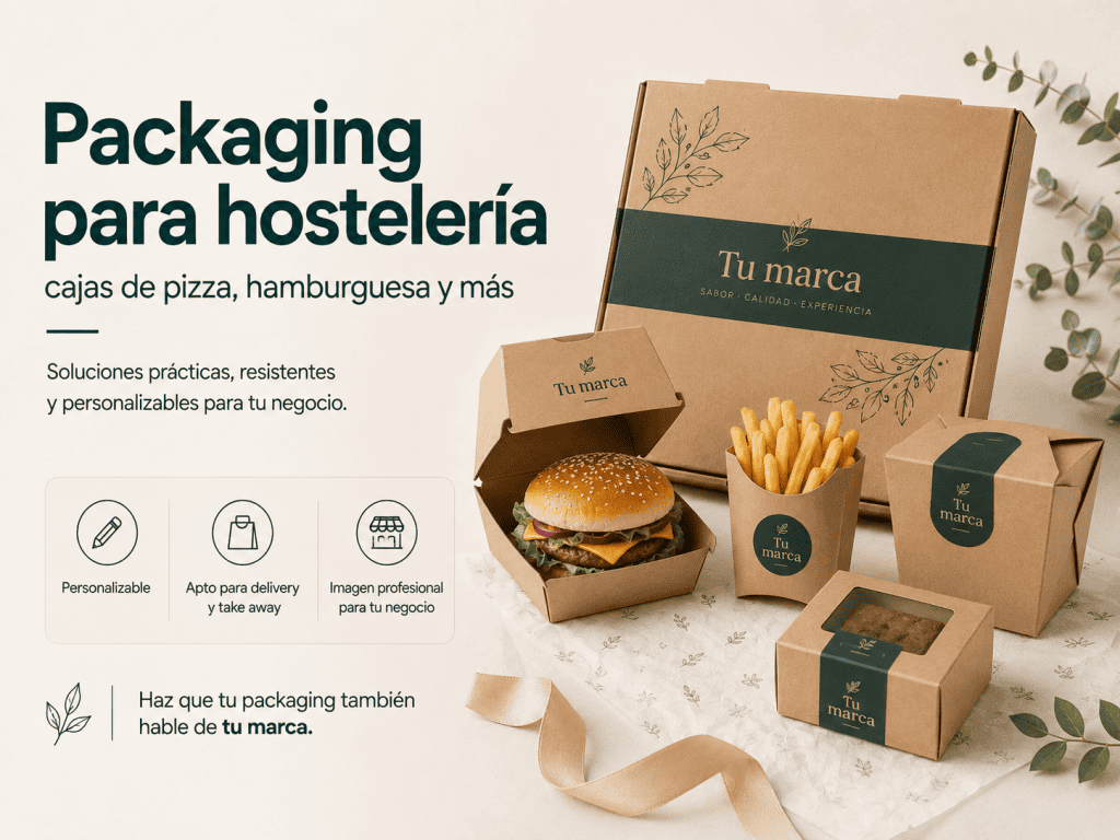 Packaging para hostelería: cajas de pizza, hamburguesa y más
